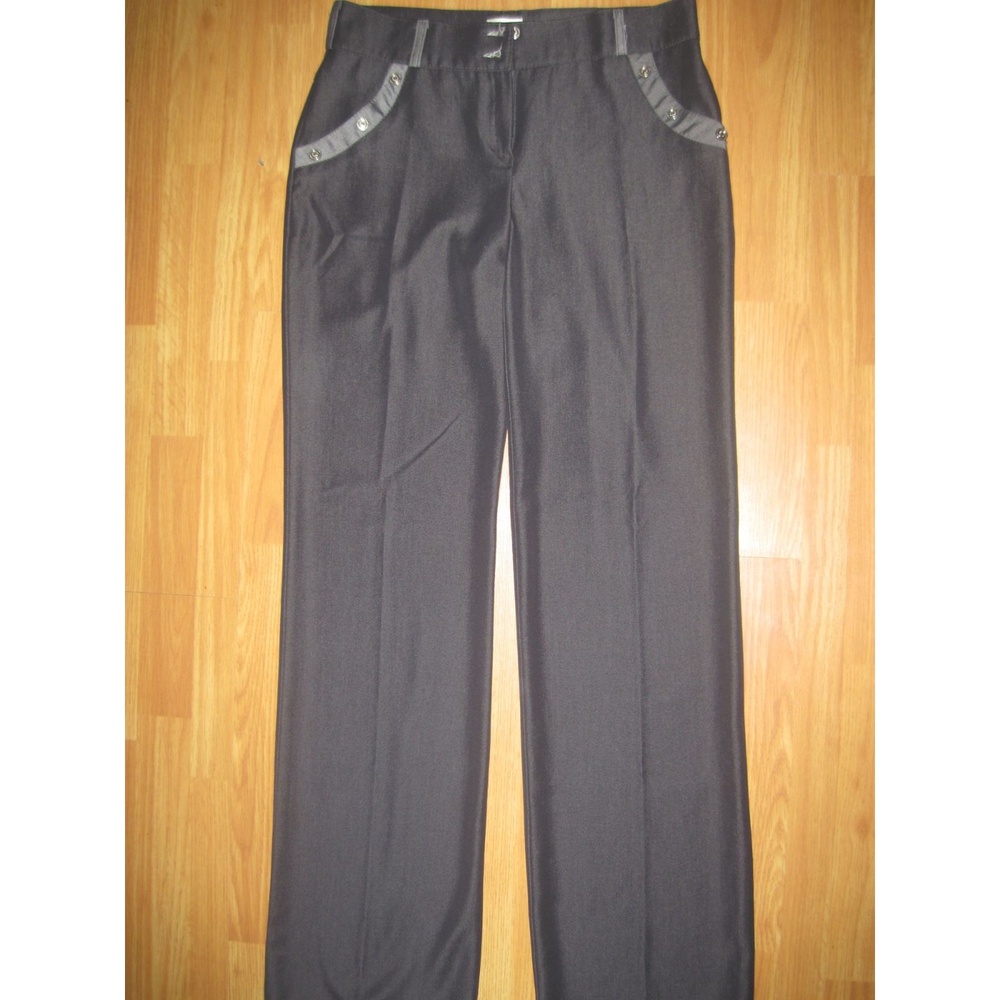 Dress Pants Women's Gray EUC Wide Leg, Pocket Detail